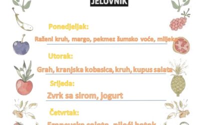 Jelovnik od 22. rujna