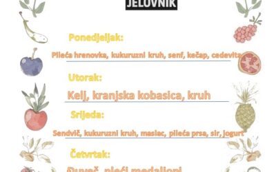 Jelovnik 29. rujna