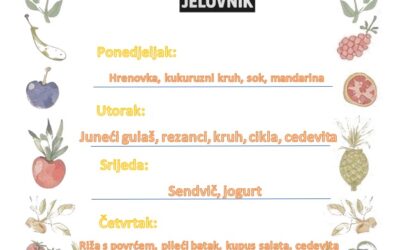Školski jelovnik 13. listopada 2025.