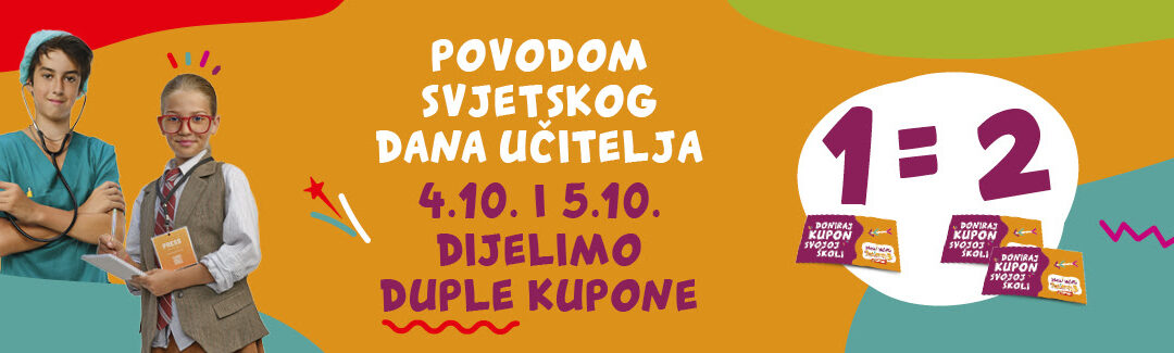 Dupli kuponi povodom Svjetskog dana učitelja