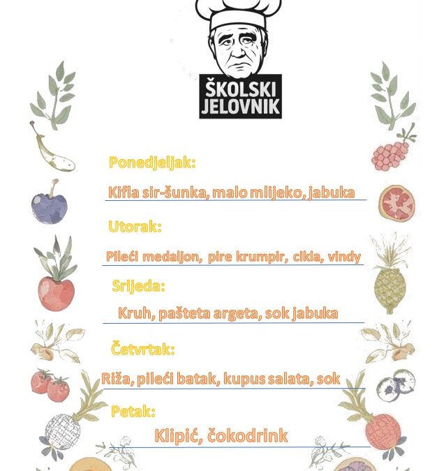 Jelovnik od 1. prosinca 2025.
