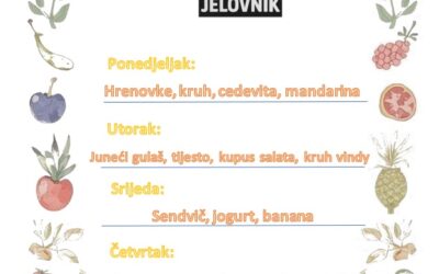 Školski jelovnik 24. studenoga
