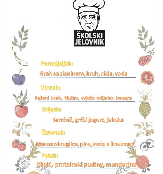 Jelovnik 2. veljače 2026.