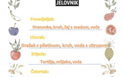 Jelovnik od 16. ožujka 2026.
