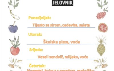 Jelovnik od 11. svibnja